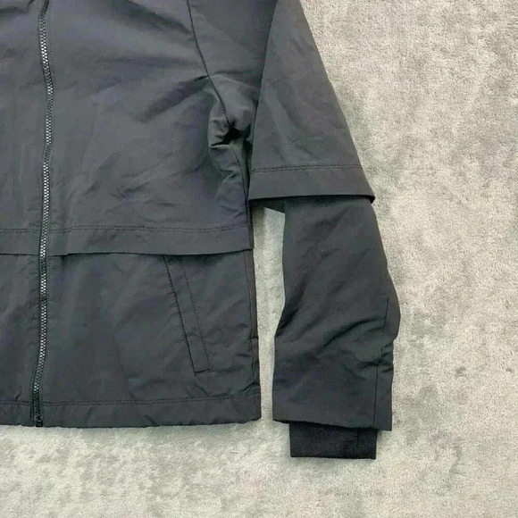 Nike Jacket Womens Small Black Full Zip Hyperadapt Shield Sweatshirt Av3702-010 - Picture 4 of 12